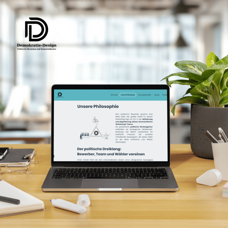 Website Demokratie-Design Website-Aufbau und Social-Media-Kampagne durch Demokratie-Design