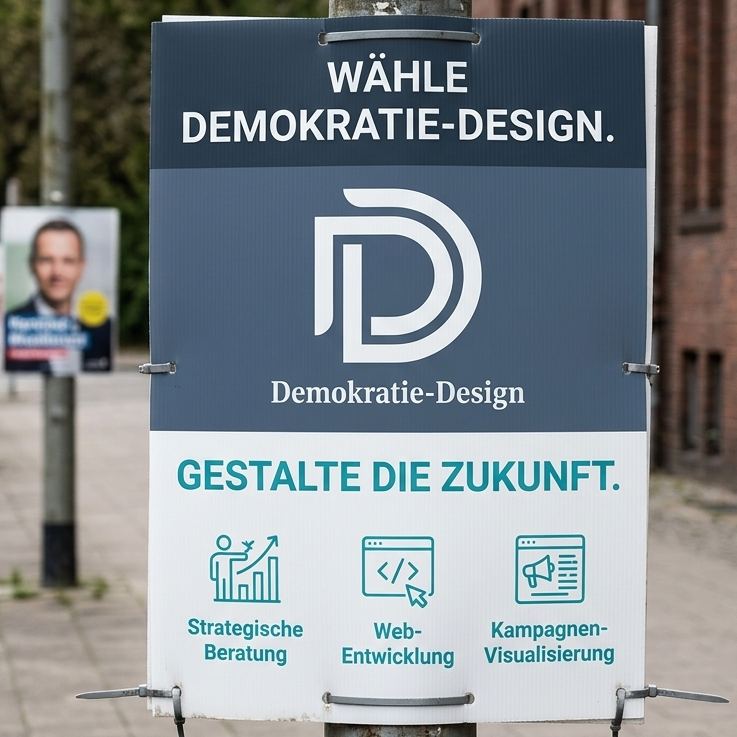 Wahlplakat Demokratie-Design Modernes Wahlplakat von Demokratie-Design für politische Kandidaten