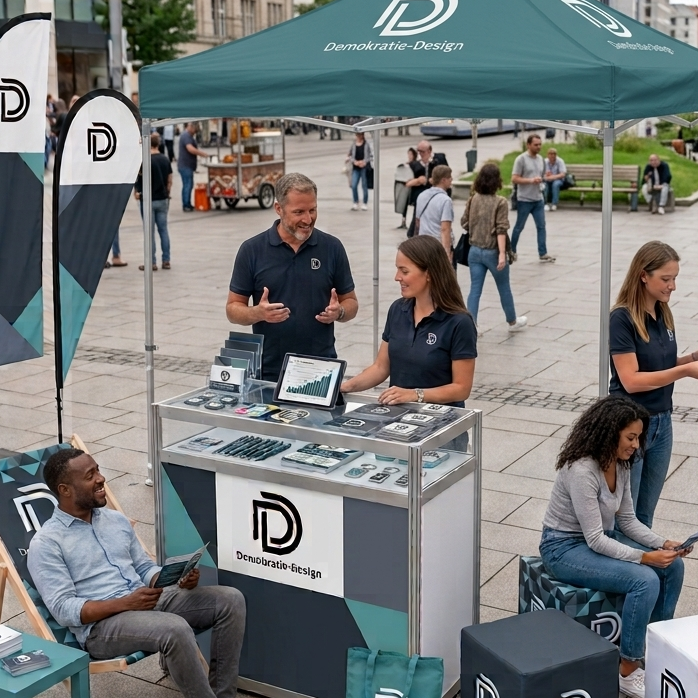 Canvassing-Stand und Messetechnik Demokratie-Design Canvassing-Stand und Messetechnik Demokratie-Design
